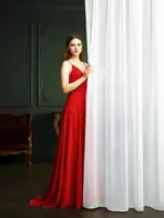 Тюль креп - сатиновий шовк "Luigi" білий - Зображення 4