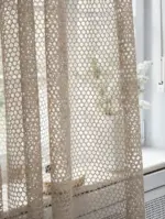 бежева тюль сітка Viva для спальні