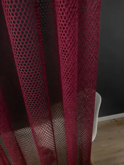 тюль сетка бордо для окон