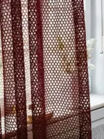 тюль сетка бордовая
