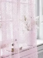 розовая тюль сетка Viva для спальни