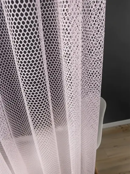 тюль сетка Viva розовая для окон спальни и зала