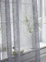 серая тюль сетка Viva для спальни
