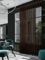 тюль сетка Viva венге для окон спальни и зала