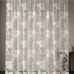 Тюль с цветочным узором "Selena" белый